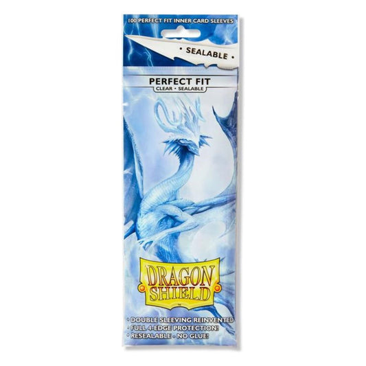Dragon Shield Perfect Fit Inner Sleeves – Clear, Sealable (100 ct)